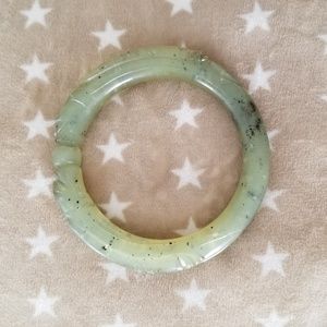 vintage carved serpentine dragon bangle